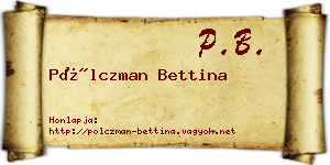 Pölczman Bettina névjegykártya